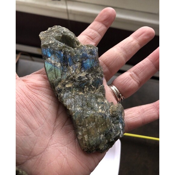 Labradorite One Side Polished Flash Stunning Colors Slab Spectrolite Reiki Stone - Picture 15 of 16